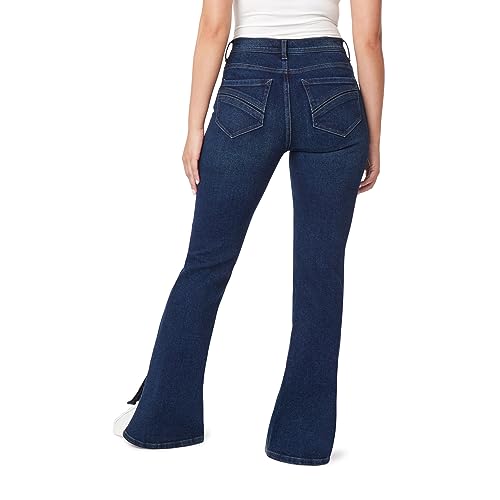 kensie Jeans for Women Mid Rise Side Slit Flare 32-Inch Inseam, Size 0-143