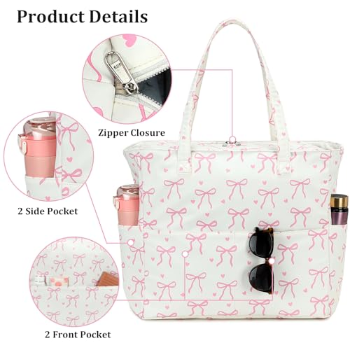 Image of LEDAOU Large Beach Bag Women Waterproof Sandproof Zipper Beach Tote Pool Bag for Swim Gym Grocery Travel with Wet Pocket