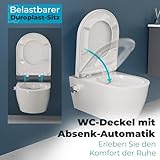 SSWW Spülrandloses Taharet WC inkl. Armatur und abnehmbarer Softclose Sitz - 6