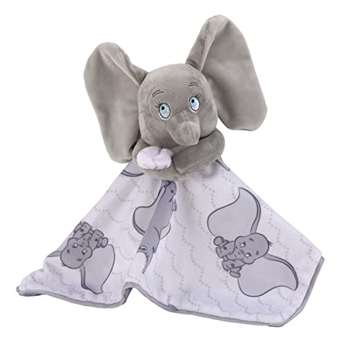 Image of Disney Dumbo Gray and White Super Soft Sherpa Baby Blanket and Security Blanket 2-Piece Set