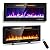 BREEZEHEAT 42 inch Electric Fireplace Wall Mounted/Freestanding-Ultra Thin Fireplace Inserts for Living Room with Double Heat Vent, Remote Control, Touch Screen, Led Flame, 8H Timer, 750w/1500w