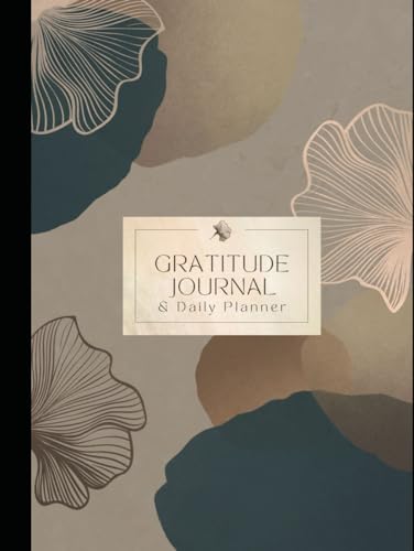 Journal de gratitude et planificateur de bureau non daté pour une routine matinale sereine