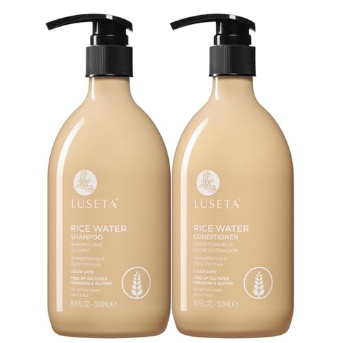 Luseta Rice Water Shampoo and conditioner Set Strengthening & Nourishing Revitalizes Shine for All...