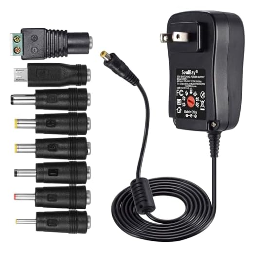 [Upgraded Version] SoulBay 30W Universal AC/DC Adapter Switching Power Supply with 8 Selectable Adapter Tips, Including Micro USB Plug, for 3V to 12V Household Electronics and LED Strip - 2000mA Max