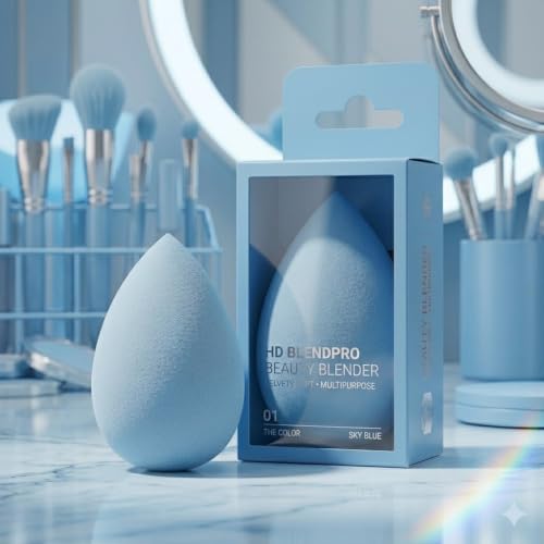 Image of Beauty Blender Makeup Sponge for Flawless Makeup Application | Soft Latex Free Blending Sponge for Foundation, Concealer & Cream Makeup | Reusable | Random Color Shipped As Per Availibility (Multicolor)
