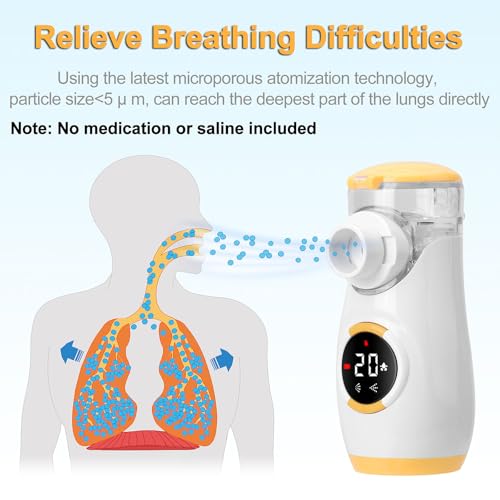 Nebulizer - Portable Nebulizer for Adults and Kids, Ultra-Quiet Nebulizer Machine with Intuitive LED Interface and Auto-Cleaning Travel and Home Use - Image 3