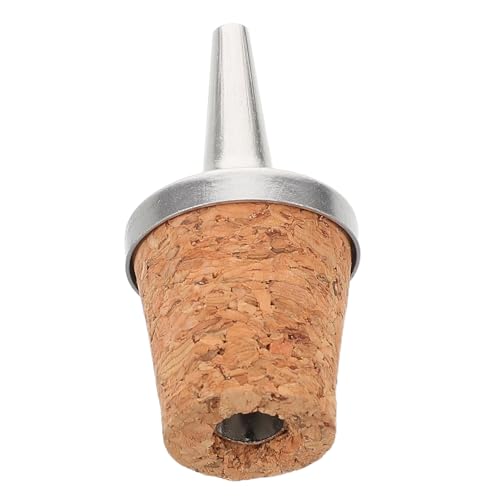 Veemoon Vertedor de Botellas de Barra con Tapa de Corcho y Base de Madera, Diseño Versátil Que Reduce Desperdicios, Adecuado para Destilerías y Restaurantes Profesionales