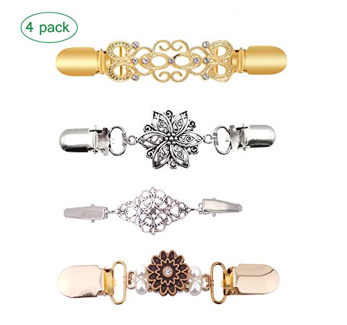 Clip Suéter,4 Pack Cardigan Suéteres Clips Rebeca