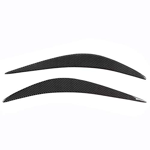 Q50 Carbon Fiber Eyelid,Headlight Eyebrow Cover,Pair Headlight Eyelid Headlamp Eyebrow Strip Trim Carbon Fiber Cover Fit for Q50 2014‑2019