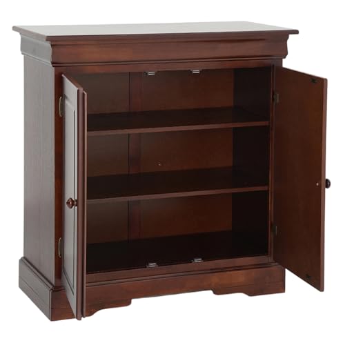 Image of Royaloak Texas American Shoe Rack 2 Door | Beveled Top Design | Solid Wood Veneer | Ample Storage | Metal Knobs | Soft Closing Hinges | Modern Design | Shoe Stand