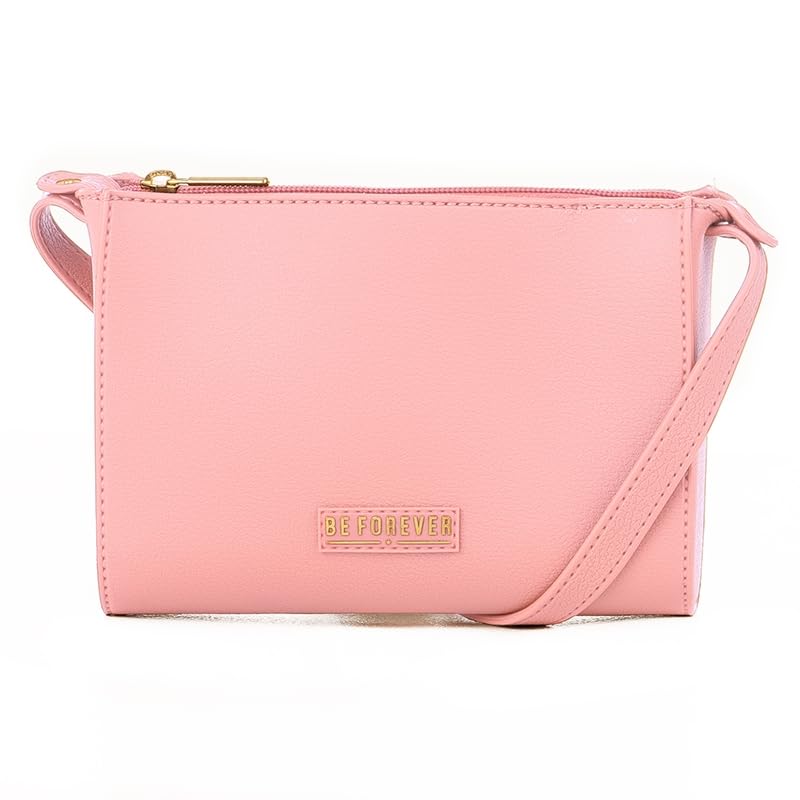 Bolsa Transversal Feminina Be Forever Glossy Rafitthy 13323 Cor:Rosa