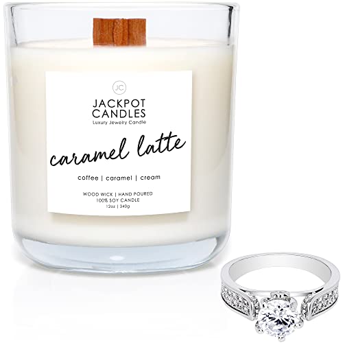 Caramel Coffee Latte Candle With Ring Inside (Surprise Jewelry Valued At $15 To $5,000) Ring Size 10 #TOP11
