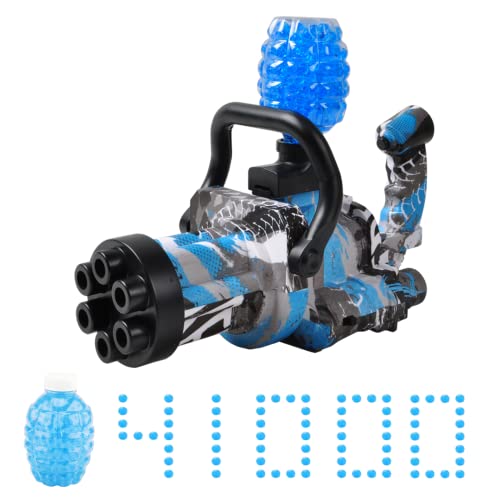Electric Automatic Gel Ball Blaster, Auto Water Bullet Gun, Outdoor Team Game M134 Gatling, Splatter Ball Gun With 40000 Gel Balls, Eco-Friendly Water Ammo, Toys For Boys Kids Children And Adults,Blue #TOP2