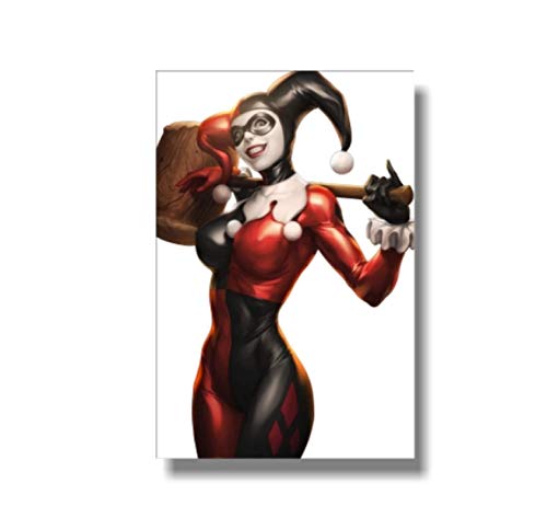 JCYMC Harley Quinn Batman Arkham City Affiche Roulée Art Mural Impression sur Toile Impression d'image Tr94Wz 40X60Cm sans Cadre Cover