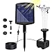 Weanas 9V 2.5W Solar Fountain Pump with Built-in Battery Backup, Free Standing Solar Powered Bird Bath Water Fountain Pump for Garden Fountain Pond Pool Outdoor