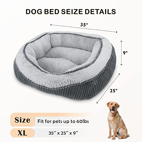 Siwa Mary Dog Beds For Large Medium Small Dogs & Cats. Durable Washable Pet Bed, Orthopedic Dog Sofa Bed, Luxury Wide Side Fancy Design, Soft Calming Sleeping Warming Puppy Bed, Anti-Slip Bottom #TOP5