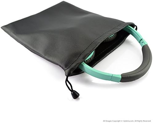 Geekria Headphone Carrying Bag / Universal Headset Protection Pouch / Portable Travel Bag / Soft Headphones Travel Bag (Black PU)