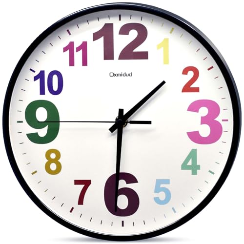 Oxmidud 10 Inch Multi-Colored Clock