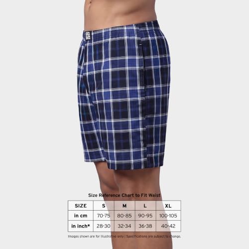 Image of Levi's 024 Boxer Shorts for Men | 100% Poplin Cotton | Checked Men's Boxers | Durable & Breathable | Smooth Hand-Feel | Inner Elastic Waistband | Functional Fly | Relaxed Leg Opening | Pack of 1