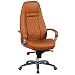 Produktbild AMSTYLE Bürostuhl AUSTIN Echt-Leder Caramel Schreibtischstuhl XXL Polsterung Chefsessel hohe Rückenlehne mit Kopfstütze Design Drehstuhl Hartbodenrollen Drehsessel höhenverstellbar Wippfunktion hoch É