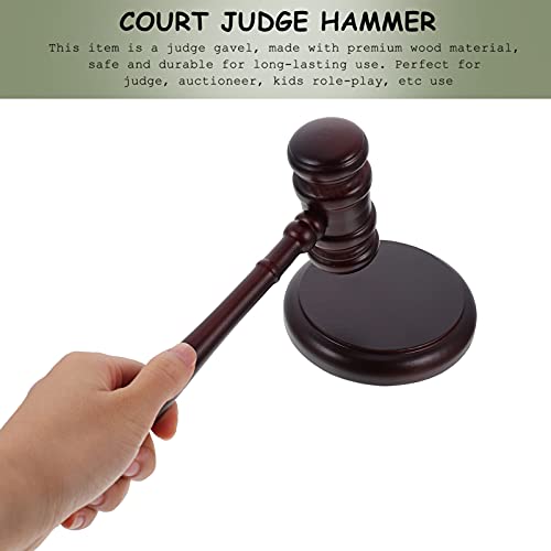Jojofuny Black Gavel And Block Set, 1 Set Wooden Gavel And Sound Block Set Wood Hammer Court With Block For Lawyer Judge Auction Sale (Black) #TOP6