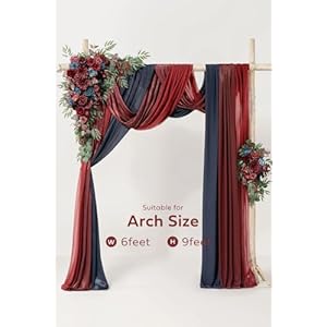 Ling's Moment Deluxe Red Artificial Wedding Arch Flowers with Drapes Kit-Pack of 5, 2pcs Flower Arrangements 3pcs Hanging Sheer Drapes Blue Ceremony Arbor Reception Backdrop Rose Floral Decorations Lings Moment Deluxe Red Artificial Wedding Arch Flowers with Drapes Kit Pack of 5 2pcs Flower Arrangements 3pcs Hanging Sheer Drapes Blue Ceremony Arbor Reception Backdrop Rose Floral Decorations