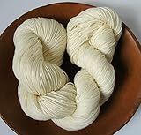 Bare Fingering Sock Yarn 100% Superwash Merino Undyed Naked Ecru for Dyeing Knitting Crochet