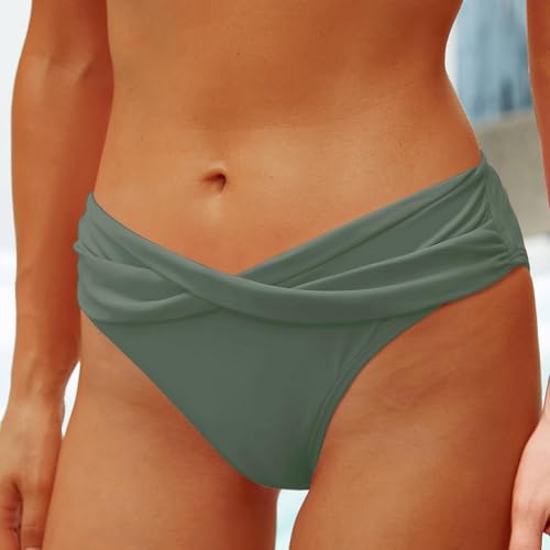 Ensemble de bikini taille haute rétro vert taille 14 maillot deux pièces - 3