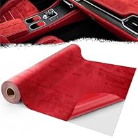 Tissu Microfibre Auto-adhésif Imitation Daim – 40x150 Cm, Noir – Pour Revêtement Intérieur Voiture, Tiroirs, Bricolage