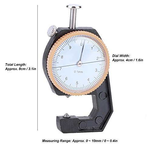 Thickness Gauge, Aluminum Alloy Thickness Measurement Tool, Wear Resist Leather Board Measuring Tool, Leather Thickness Ruler miniatura 2