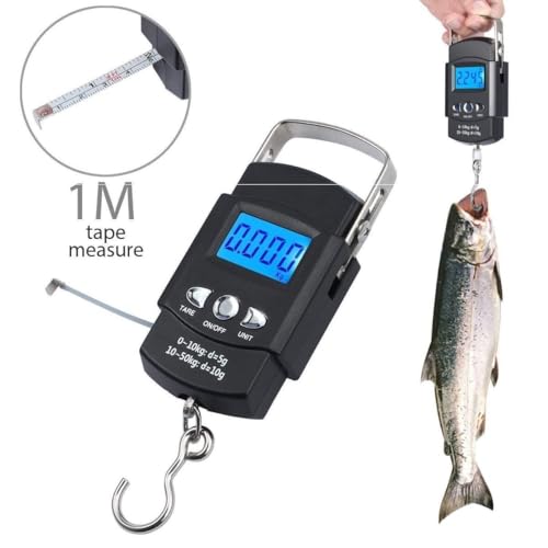 Aofan Portable Digital Travel Suitcase Scales, Electronic Luggage Hanging Scale, Fishing Scale with Backlit LCD Screen and Measuring Tape Ruler,Outdoor,Home Use 110 lb/ 50 KG Capacity - Image 6