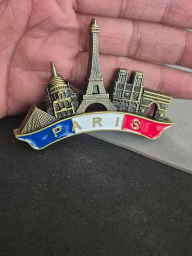 Image of DT DECTONE Regular Metal Fridge Magnet, Paris 3D Metal Magnet for Fridge, Study Table, Office Desk, Ideal Gift, Best Home Decor Item for Travel Enthusiasts, Pack of 1 (Paris 1)