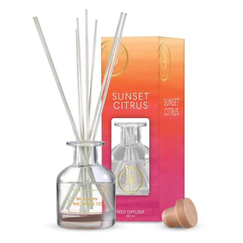 Brooklyn Fragrance Co. Water color- Long Lasting Scented Aroma Diffuser – Sunset Citrus Air Freshener for Home- Fragrance Diffuser for a Large Room - 100ML