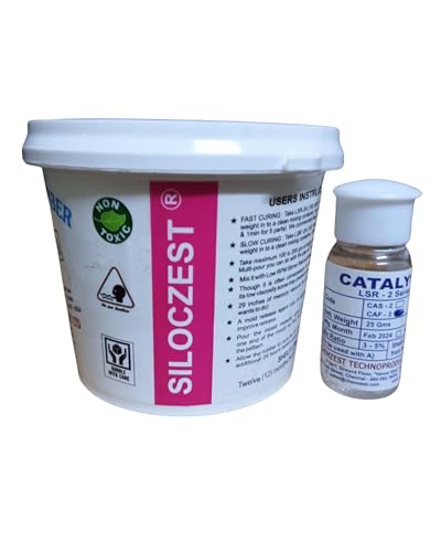Image of RANA POLYMERS LSR-210 (Shore 10 Soft Liquid Silicone Rubber) Supreme Moulding for Candle Making, DIY Resin, Soap, Crafts & Many More Pattern Making (500 gm, LSR 210 Fast Catalyst)