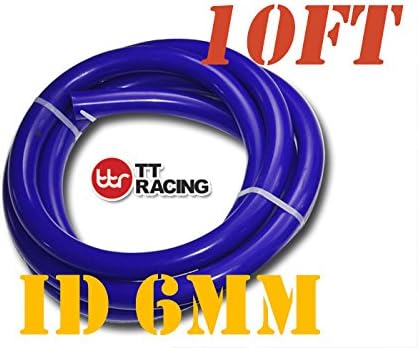 6mm (1/4") Silicone Vacuum Tube Hose Tubing for Air Coolant/Water – 10ft 3m Blue