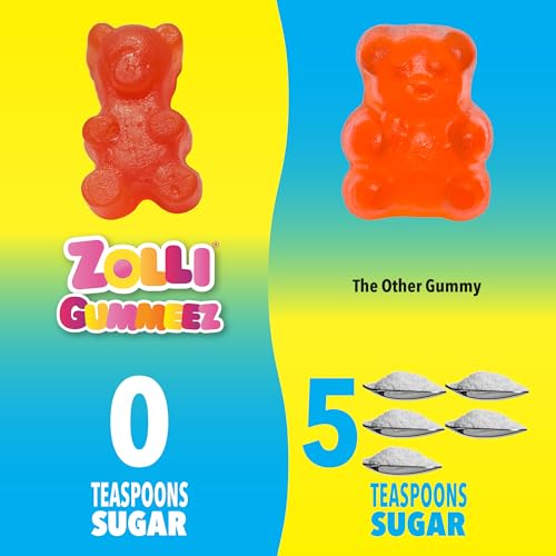 Zolli Gummies Strawberry - Delicious Zero Sugar, Allergy-Free, KETO, Vegan Clean Teeth Candy - 1.94oz for a Strawberry-licious and Dental-Friendly Snacking Experience