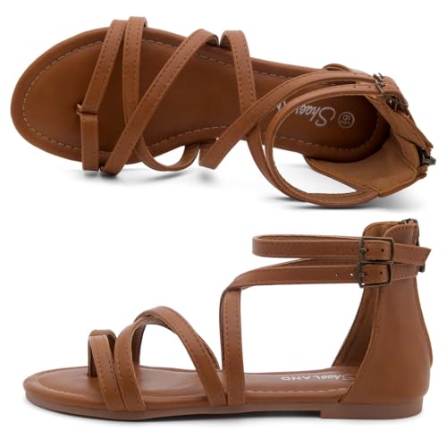 Women's Comfortable Gladiator Sandals for Daily Wear and Beach Days
| Adjustable Ankle Strap Gladiator Sandals - Flat Fisherman Thong for Walking
| Women's Comfy Gladiator Sandals with Back Zipper - Perfect for Dressy Beach Wear
