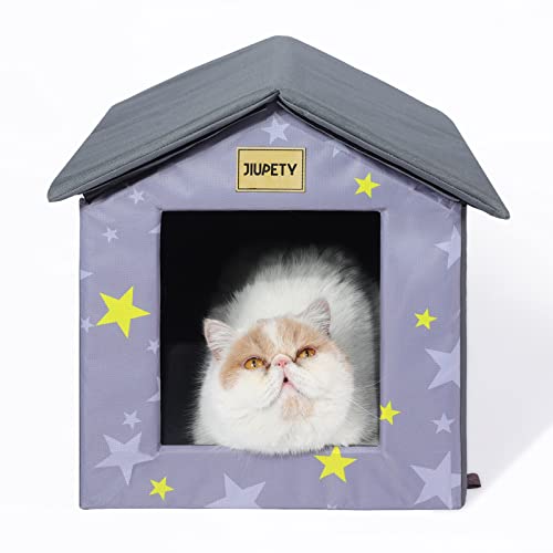 Jiupety Dog House Outdoor For Medium Small Dogs,Dog Bed Indoor Outdoor,Weatherproof Feral Cat Dog House For Puppy,Rabbits.outside Cats Shelter,Enclosed Pet Box,Soft Cave Movable Insulated,Gray #TOP6