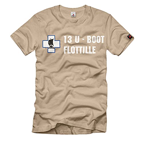 T-shirt imprimé 13 U-Flottille Hans-Gerrit Orkneys WW2 sable taille S