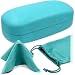 Hard Eyeglass & Sunglasses Case | Oversized To Protect Glasses w/Large to Extra Large Frames | AS505 Teal