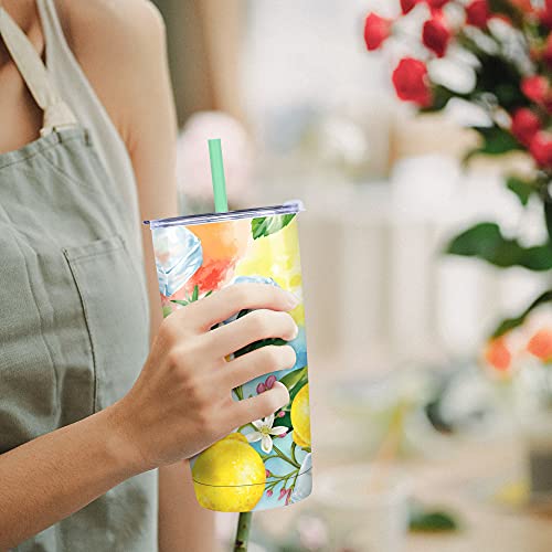 NymphFable 20oz Limón Taza Termo Cafe para Llevar Taza Termica Acero Inoxidable Taza Personalizada - Imagen 8