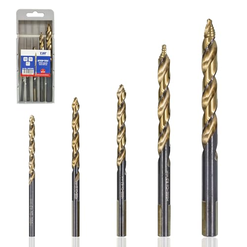 TJR® 4-10mm Spiralbohrer HSSE Cobalt 5% M35 5-teiliges Set – Metallbohrer Set, Metallbohrer, HSS Cobalt Bohrer Set, Cobalt Bohrer, Bohrer Set, Spiralbohrer Metall, Edelstahlbohrer