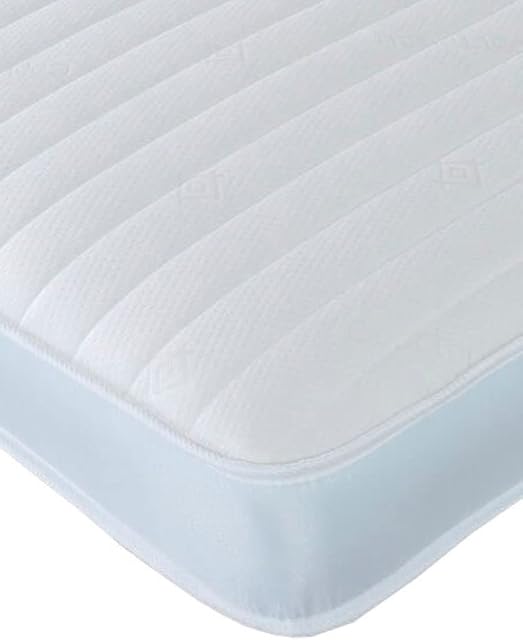 Starlight Beds  Double Memory Foam Mattress. Sprung 4ft6 Mattress with Blue Border (4ft6 x 6ft3)