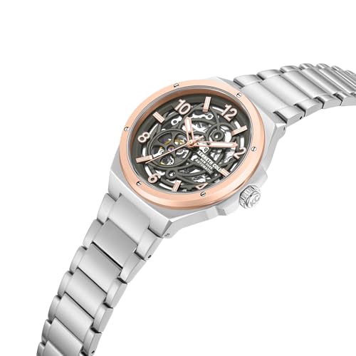 Image of Kenneth Cole Automatic Grey Dial Silver Stainless Steel Strap Watch for Men - KCWGY0046303MN