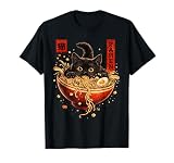 Cat Ramen Kitten Japanese Art Funny Anime Graphic Tee Kawaii T-Shirt