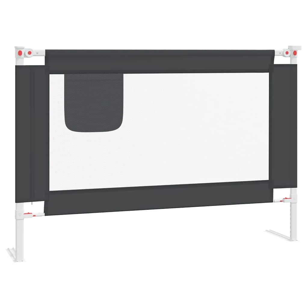 Riel de seguridad para cama infantil, color gris oscuro, 100 x 25 cm, tela