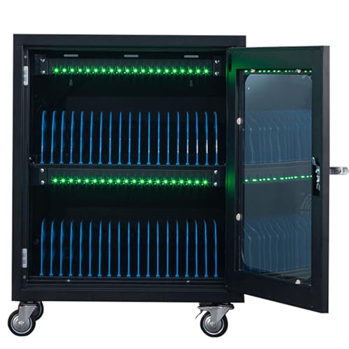 HTIANMM Cell Phone Charging Stations 30-60 Device Mobile Charging and Storage Cart, USB Rechargeable Mobile Phone Charging Cabinet,for Office Classroom,60Slots