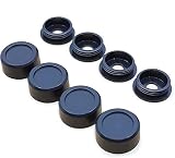 Set of 4 License Plate/Frame Screw & Bolt Covers/Caps for Car Truck SUV in Neo Chome, Chrome, Black,