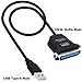 CybNemo USB to Parallel Printer Cable USB 2.0 Type A Male to CN36 Pin Male Parallel IEEE 1284 Centronics 36PIN Adapter Cable for Laptop, PC, Desktop, Computer to Printer