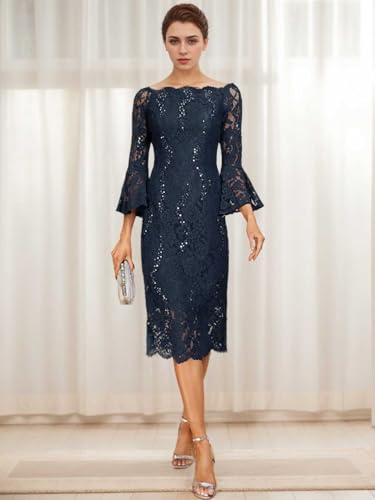 A-Line Off Shoulder Elegant Vintage Mother of The Bride Dress Luxurious Wedding Party Gown Lace Sequin Dress 20252